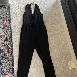 LOFT silky black jumpsuit